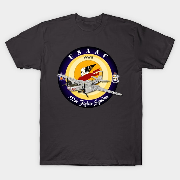 AAC - 552nd Fighter-Bomber Squadron WWII T-Shirt by twix123844